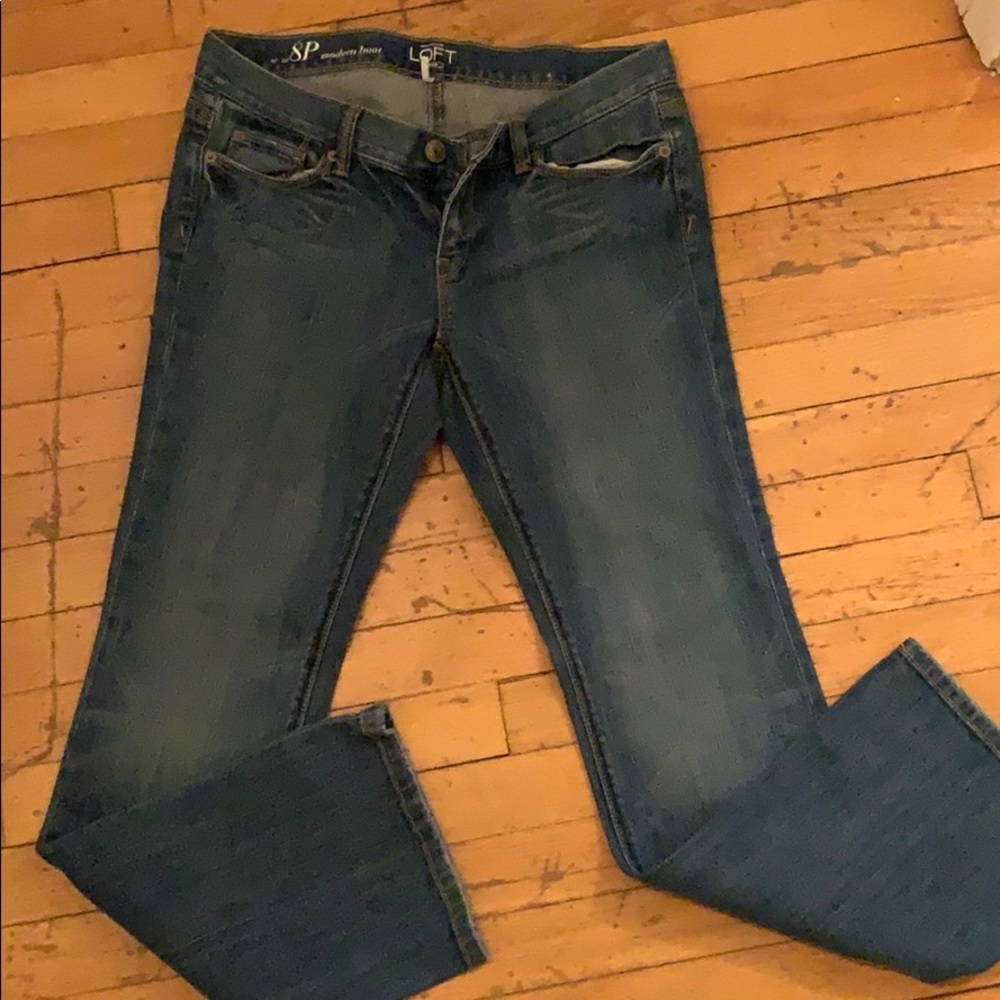 3/$25. Loft medium wash jeans size 8P